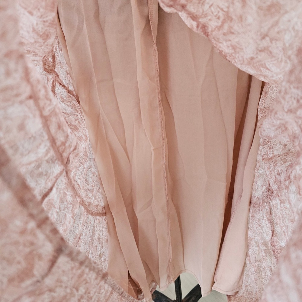 Anthropologie Dress Forum Dusty Rose Floral Tiered Boho Maxi Dress Large NWT - Picture 10 of 16